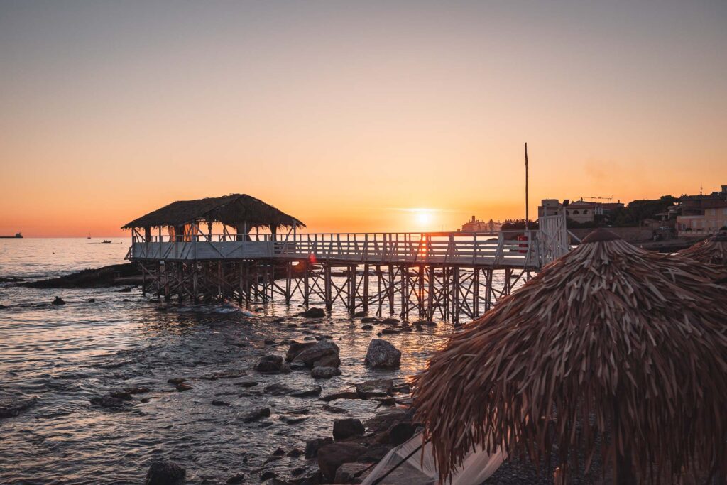 Ristorante pesce particolare civitavecchia vicino roma mare spiaggia tramonto